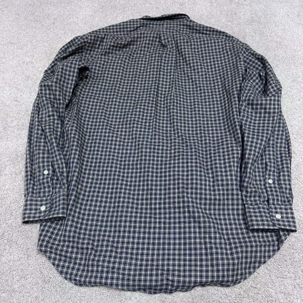Ralph Lauren Button Down Shirt Classic Fit Blue Plaid Long Sleeve Men’s Medium - Picture 10 of 10